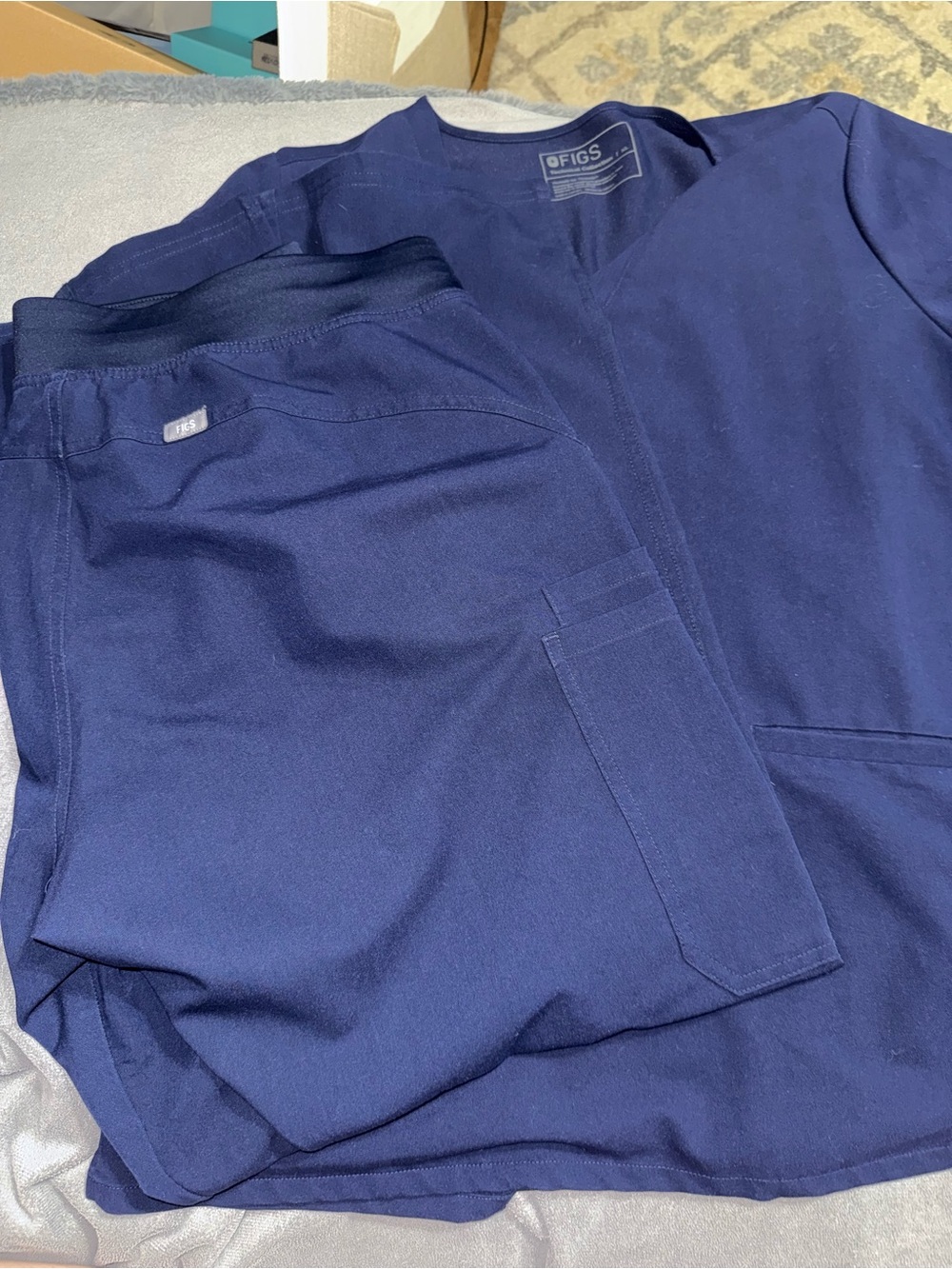 Women’s Figs Navy Cargo Scrub Set